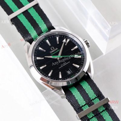 (VS Factory) Omega Seamaster Aqua Terra Master 150m Replica Watch Black Dial Nato Strap